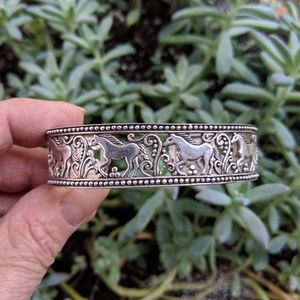 Sterling silver horse bracelet
